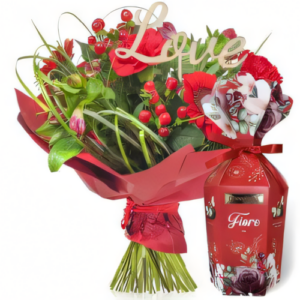 Bukiet My Love z pralinami Fiore