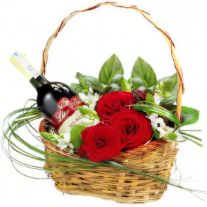 Koszyk z winem