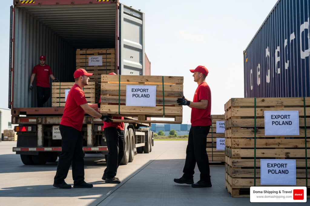 pallet shipping USA Poland