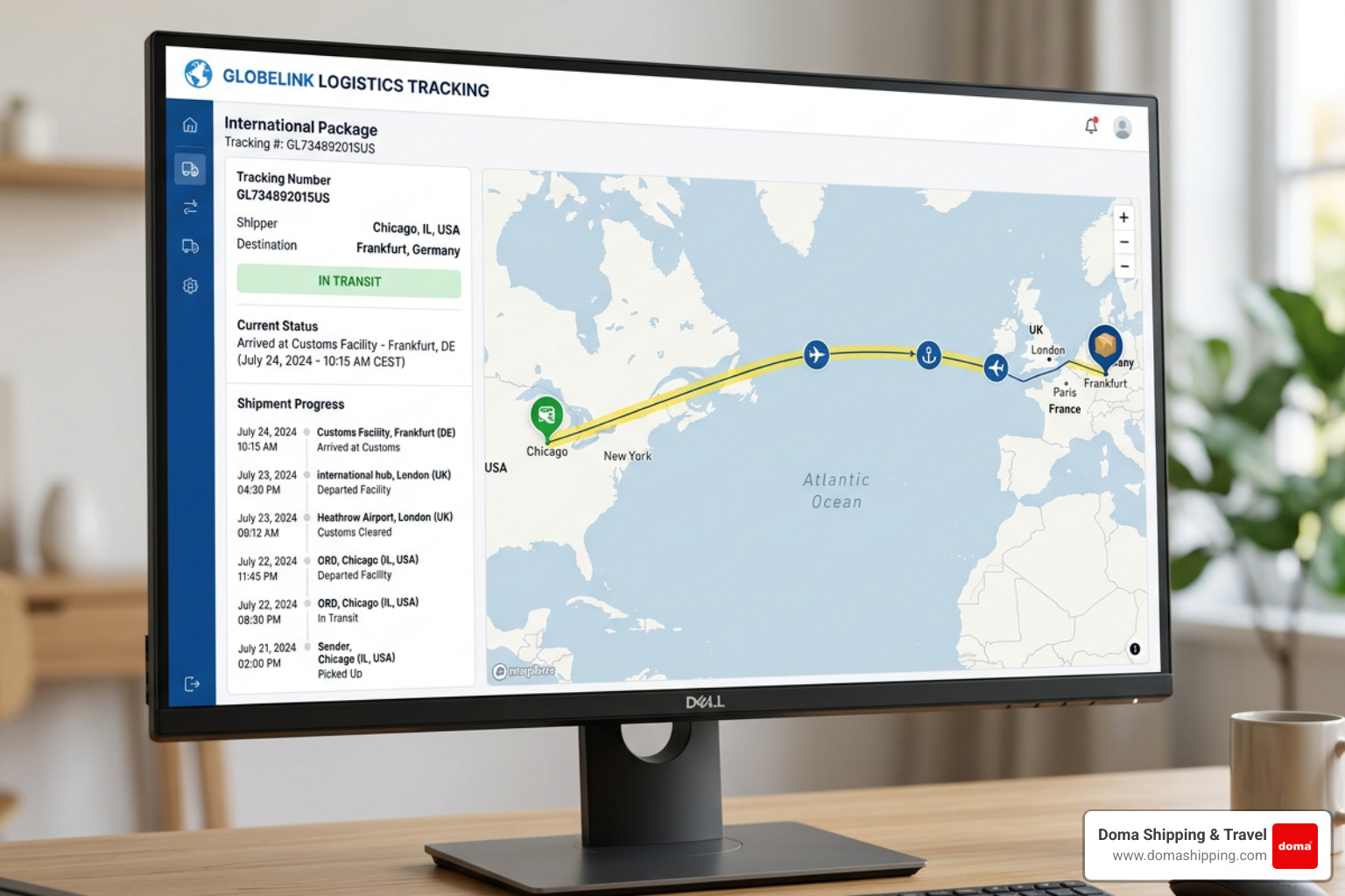 track package from USA