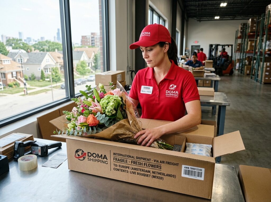 flowers to be sent abroad